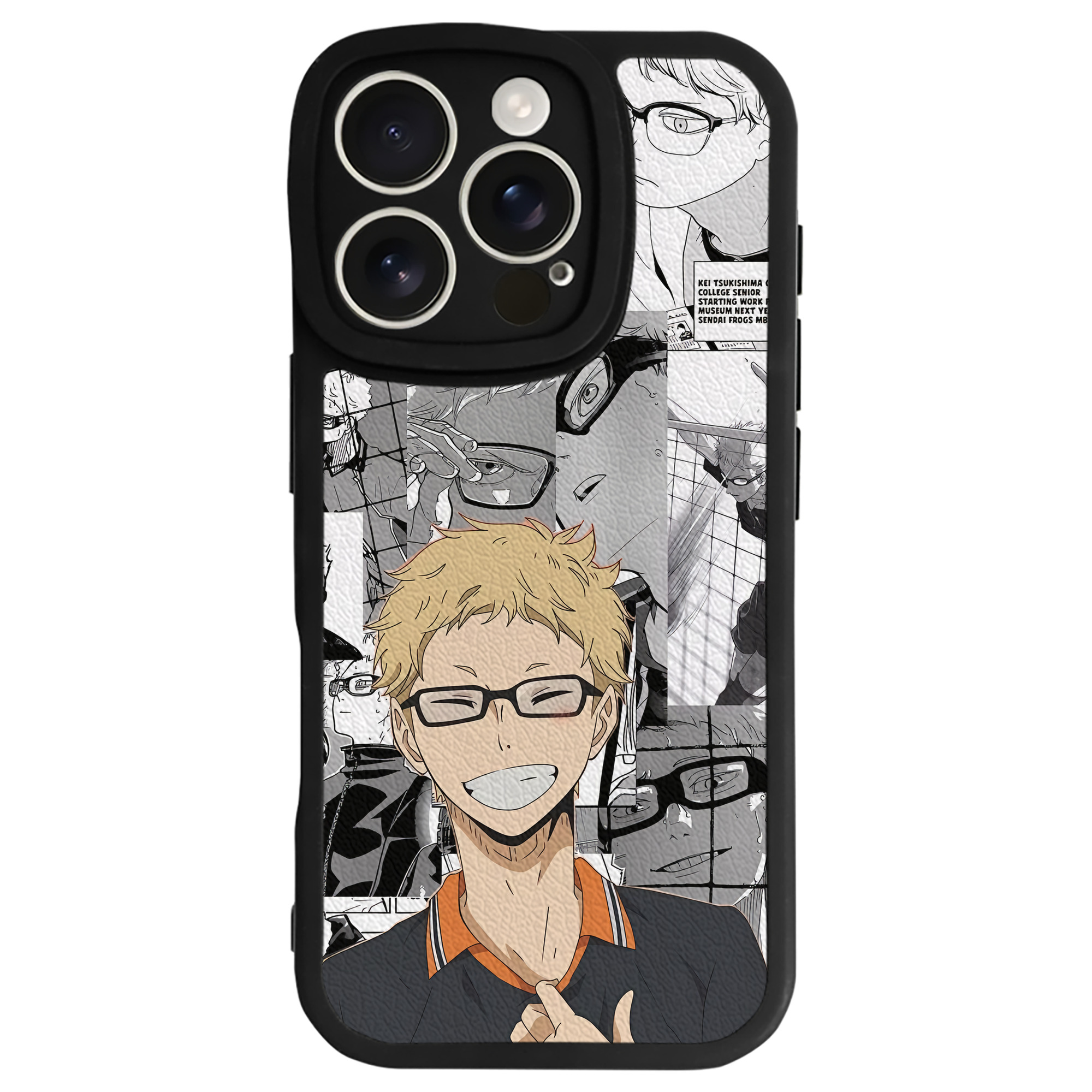 （画像用） ハイキュー!! Haikyu!! 【iPhone 16シリーズ対応】シリコンスマホケース（レザー調） 材質：シリコン